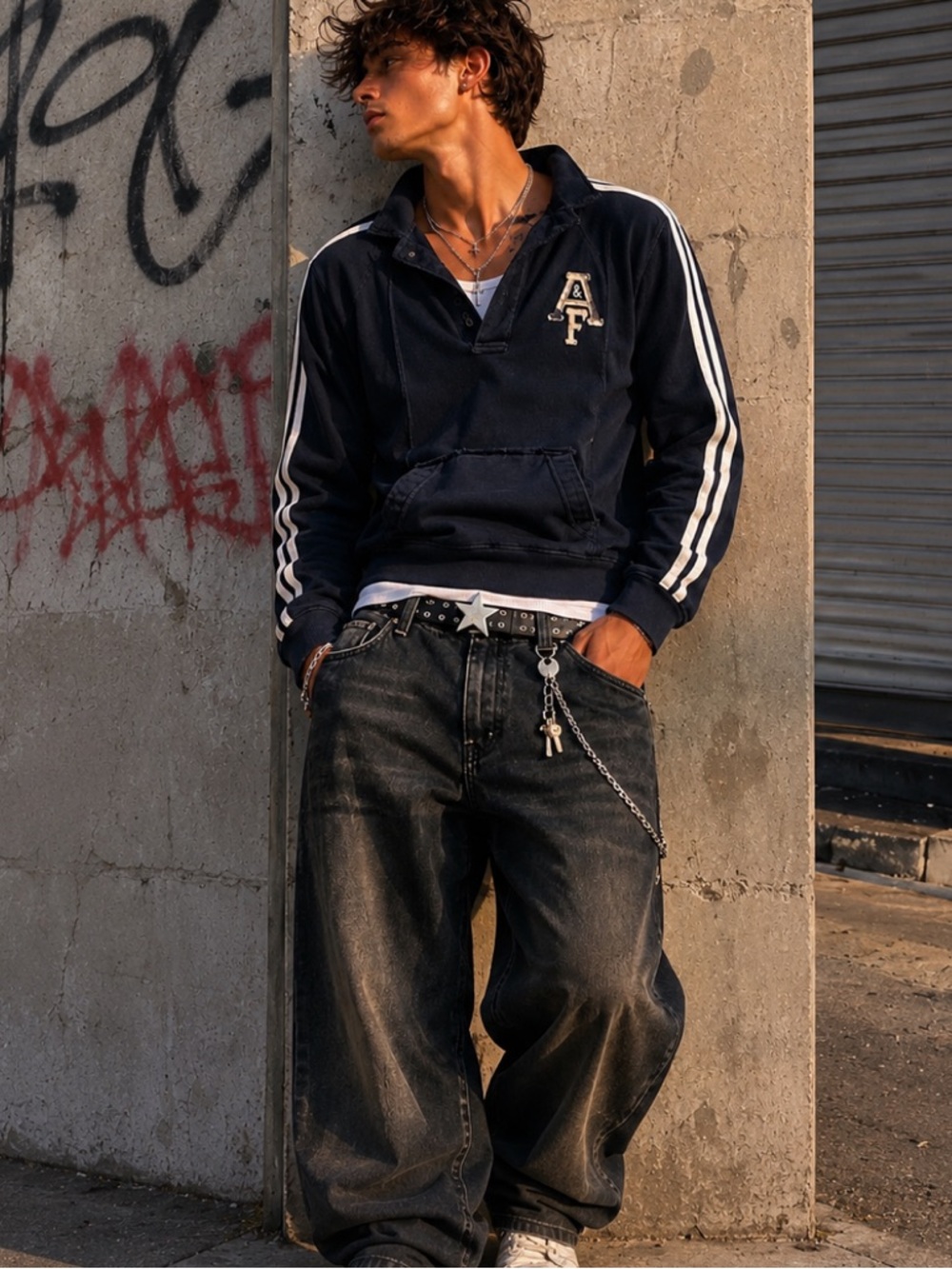 Vintage 90's Y2K Abercrombie & Fitch Mens XL Muscle Pullover Sweatshirt Stripes‎